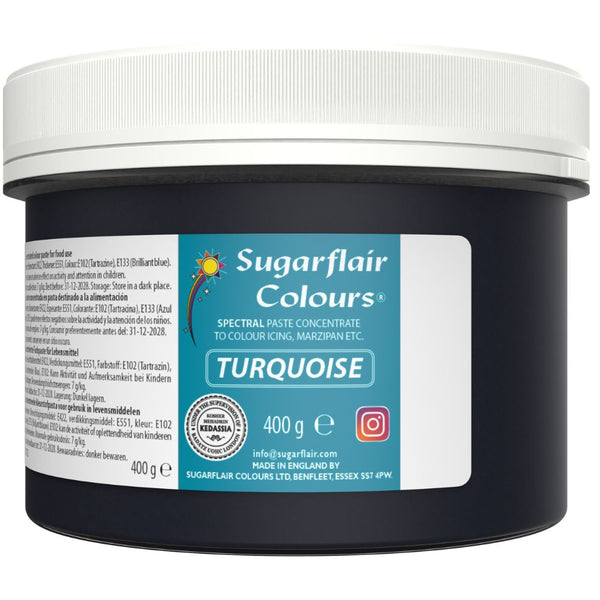 Sugarflair Turquoise - Spectral Paste Concentrate Food Colouring