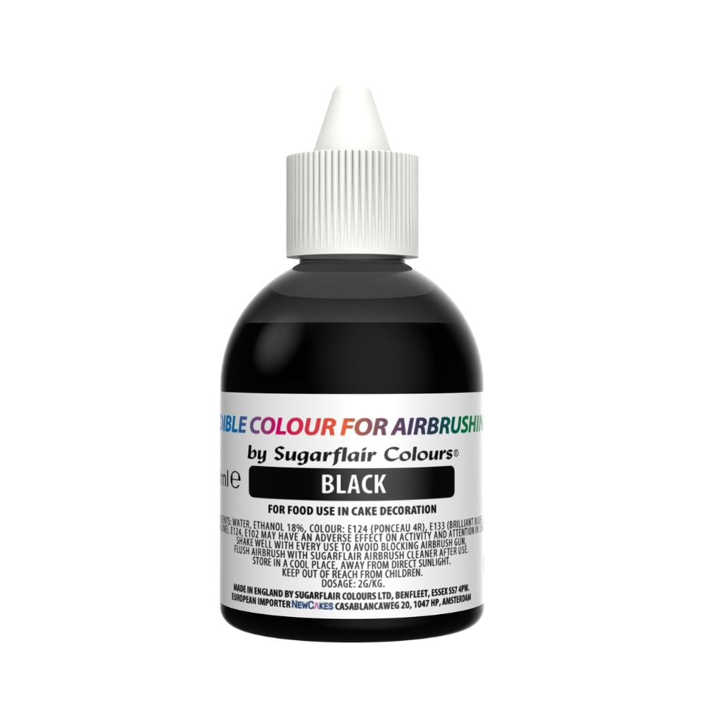 Sugarflair Black - Airbrush Colour 60ml