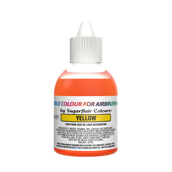 Sugarflair Yellow - Airbrush Colour 60ml