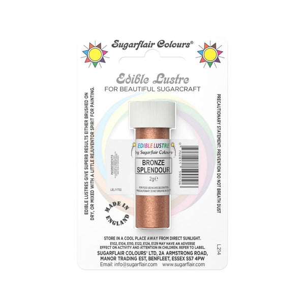 Sugarflair Bronze Splendour - Edible Lustre Dust 2g