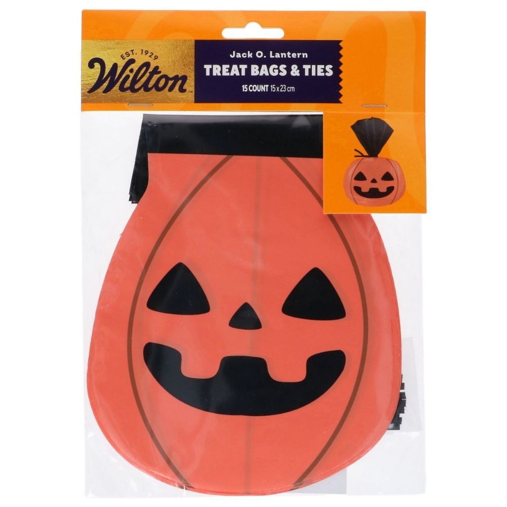 Wilton Jack O Lantern Shaped Treat Bags Pack of 15