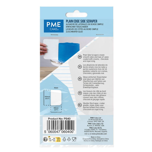 PME Plain Edge Plastic Side Scraper 5" x 3.5"
