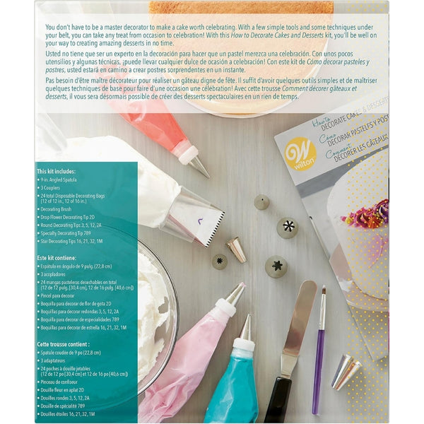 Wilton How To Decorate Cakes & Desserts Kit (39 Piece)