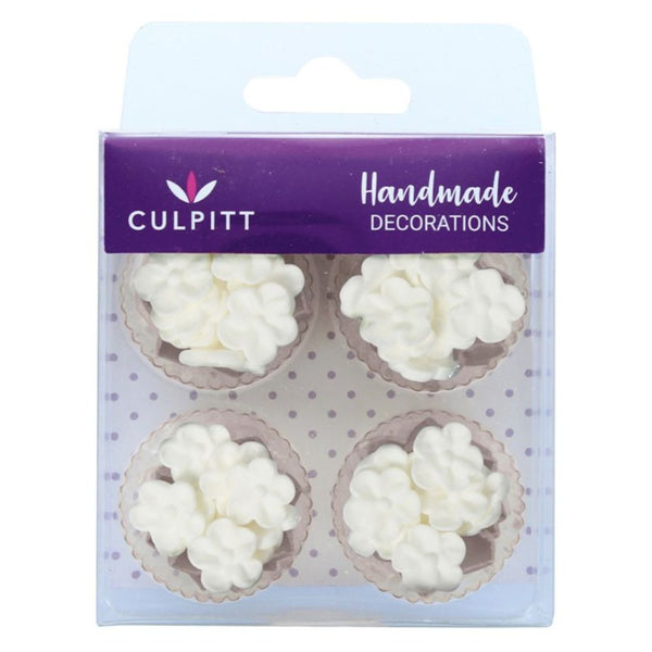 Culpitt White Mini Blossoms Edible Sugar Toppers Set Of 48
