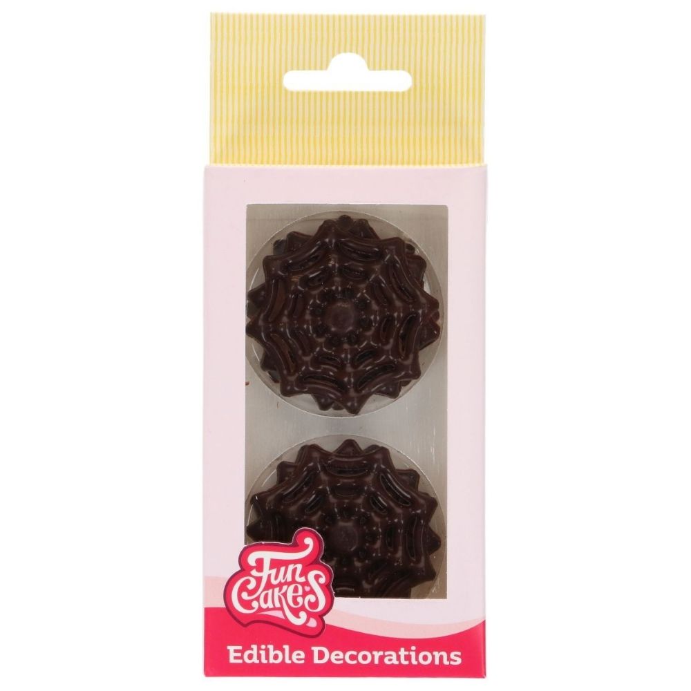 FunCakes Spider Webs Chocolate Decorations Pack of 6