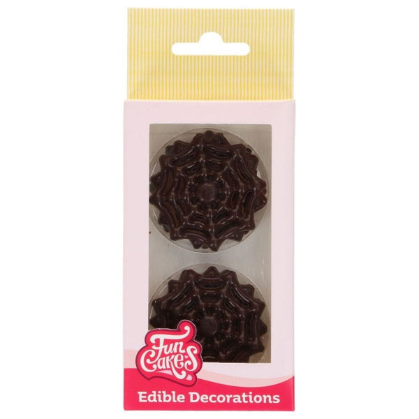 FunCakes Spider Webs Chocolate Decorations Pack of 6