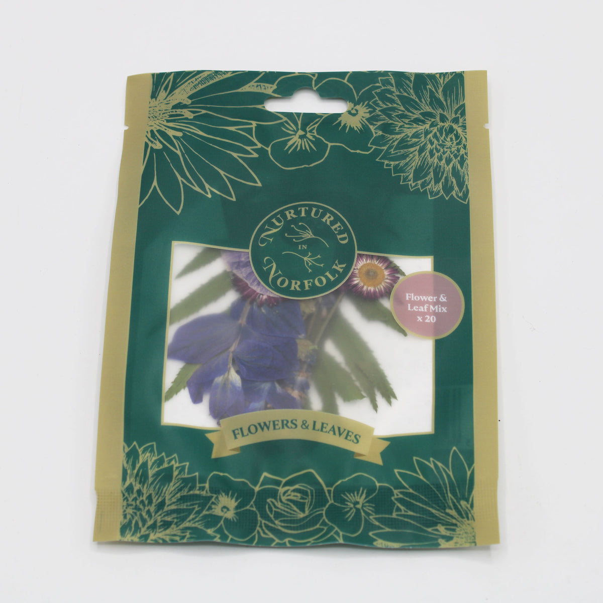 Nurtured In Norfolk Mixed Flowers & Leaves Pressed Edible Flowers