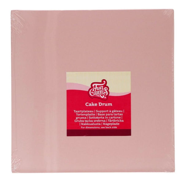 FunCakes 12mm Pastel Pink Square Cake Drum Board