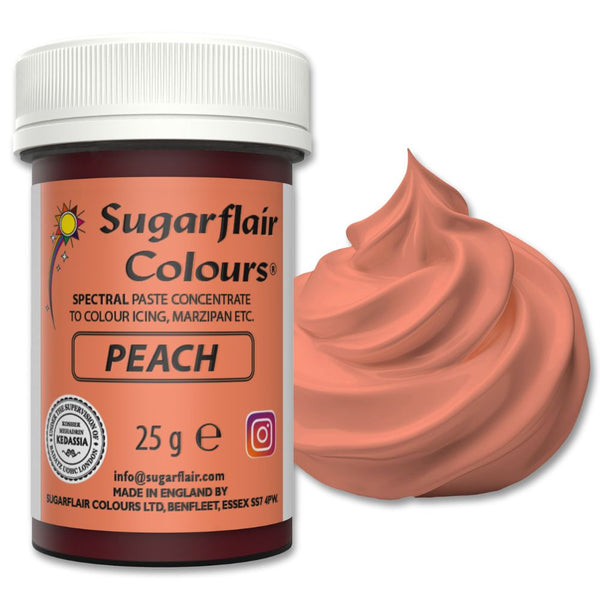 Sugarflair Peach - Spectral Paste Concentrate Food Colouring 25g