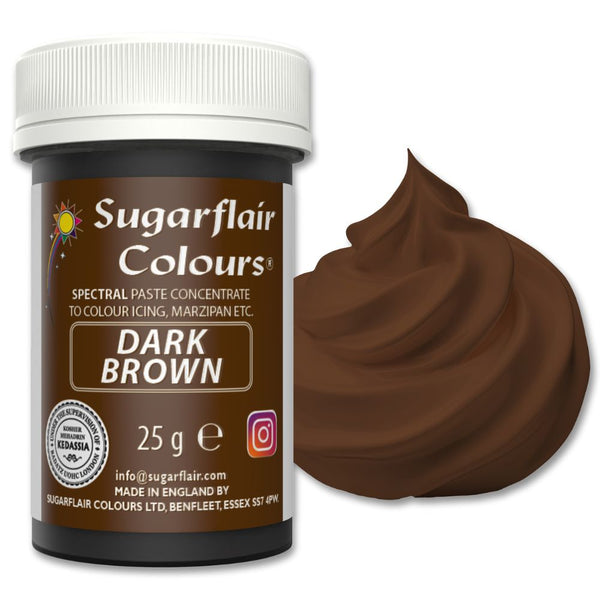 Sugarflair Dark Brown - Spectral Paste Concentrate Food Colouring