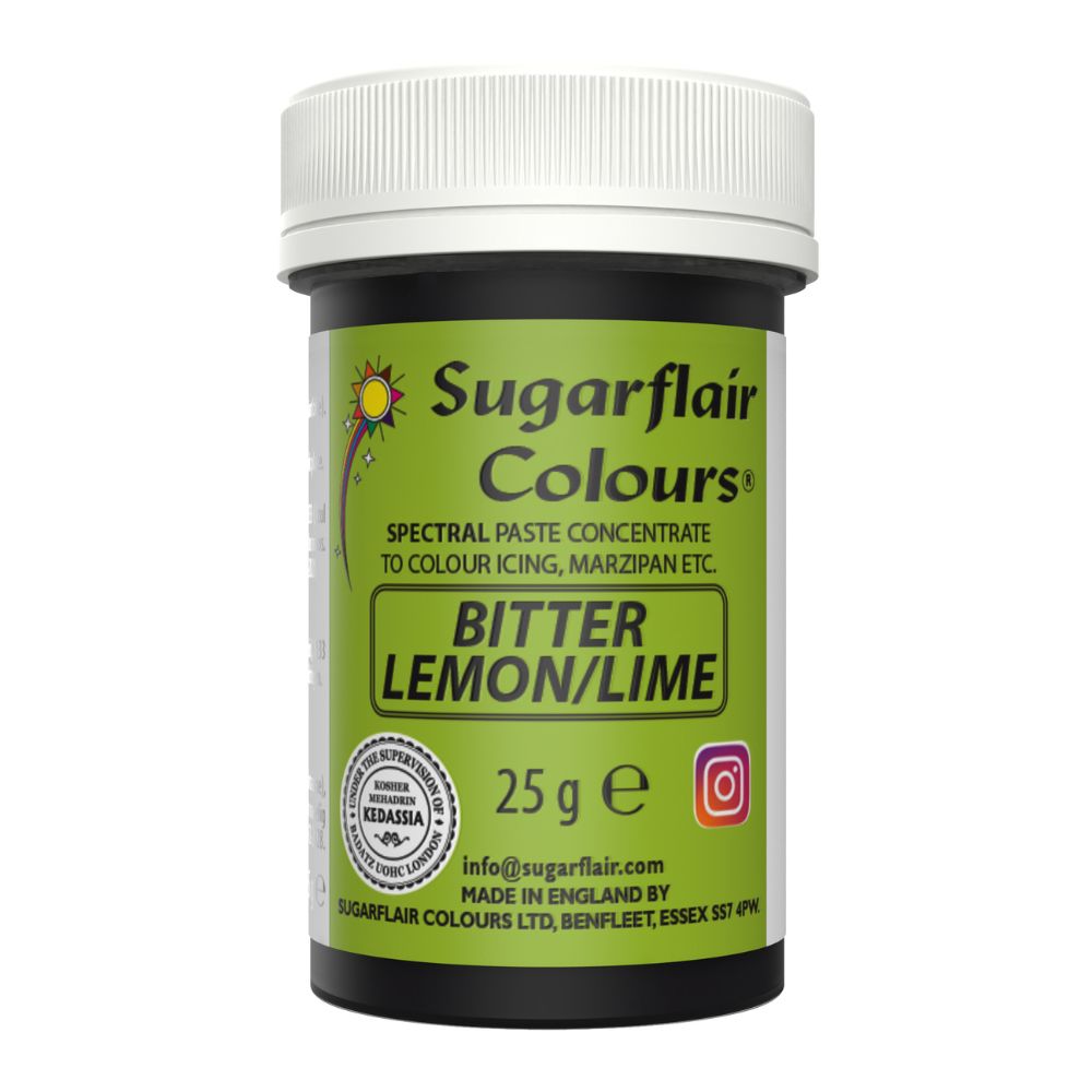 Sugarflair Bitter Lemon Lime - Spectral Paste Concentrate Food Colouring 25g