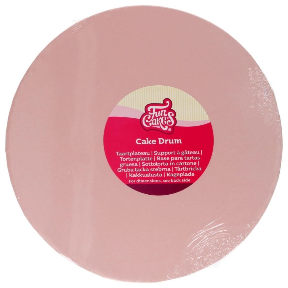 FunCakes 12mm Pastel Pink Round Cake Drum Board