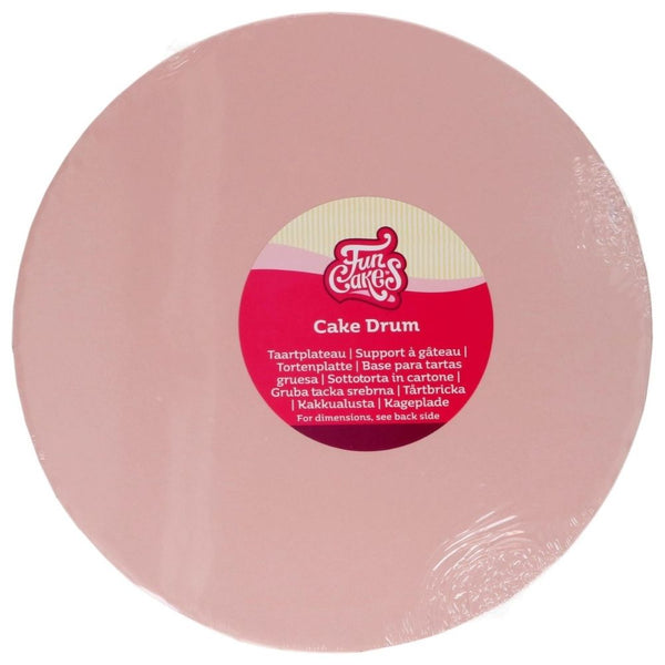 FunCakes 12mm Pastel Pink Round Cake Drum Board