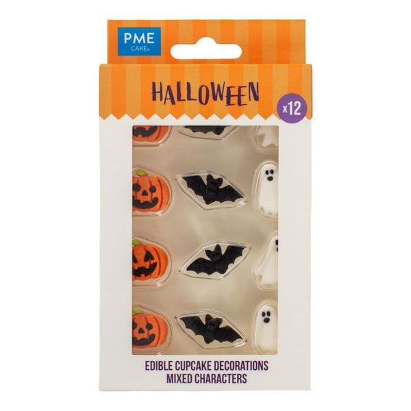PME Mixed Halloween Character Edible Cake Decorations Pack of 12