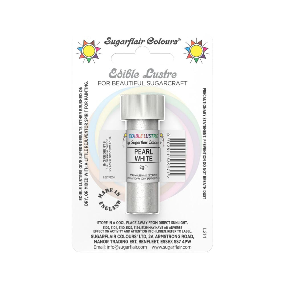 Sugarflair Pearl White - Edible Lustre Dust