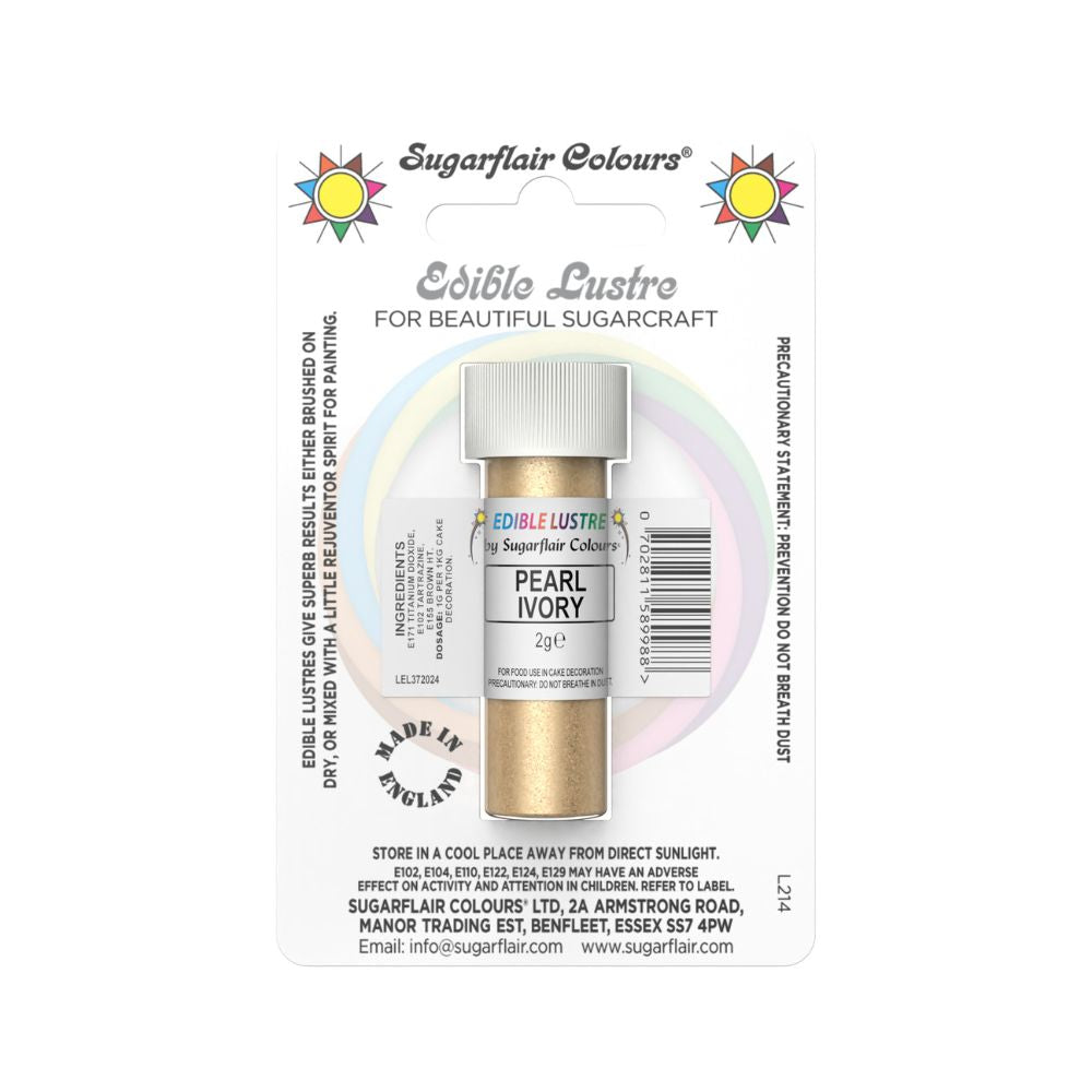 Sugarflair Ivory - Edible Lustre Dust 2g