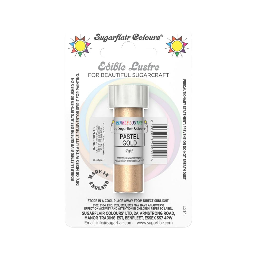 Sugarflair Pastel Gold - Edible Lustre Dust 2g
