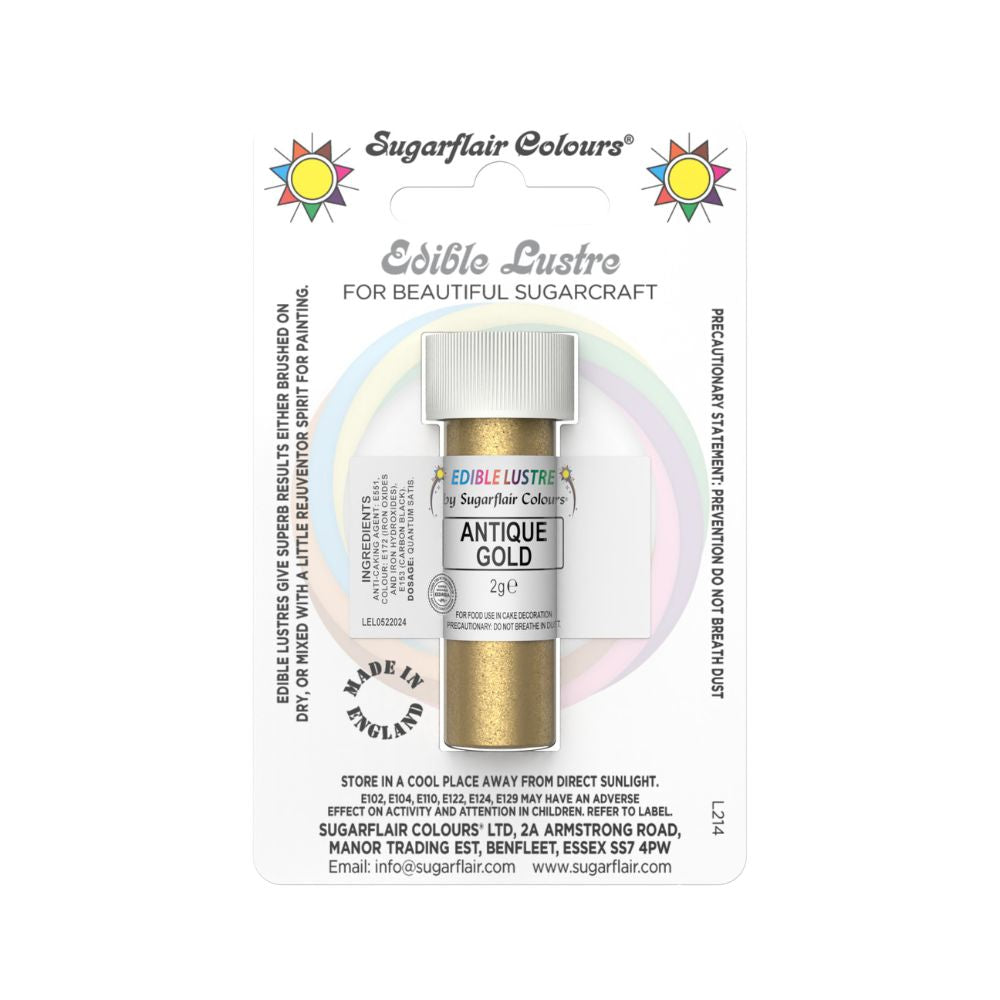 Sugarflair Antique Gold - Edible Lustre Dust 2g