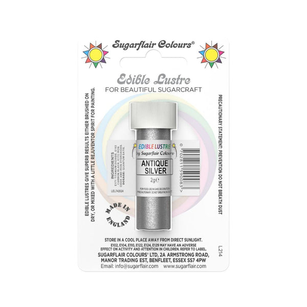 Sugarflair Antique Silver - Edible Lustre Dust 2g