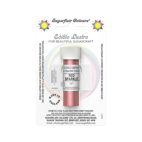 Sugarflair Red Sparkle - Edible Lustre Dust 2g