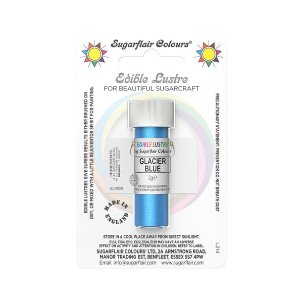 Sugarflair Glacier Blue - Edible Lustre Dust 2g