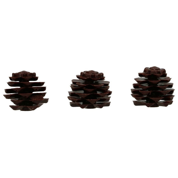 FunCakes 3D Pine Cones Chocolate Decorations Pack of 3