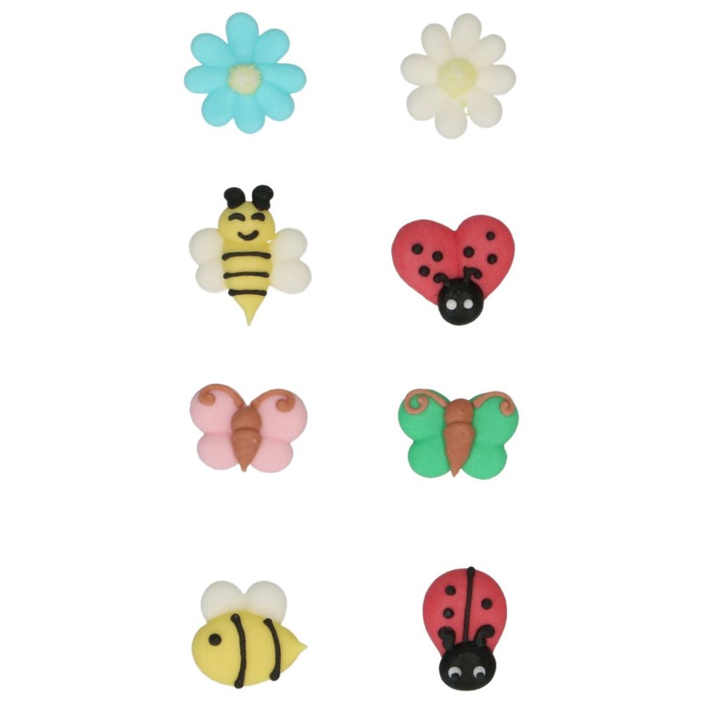 FunCakes Spring Garden Sugar Decorations Set of 8