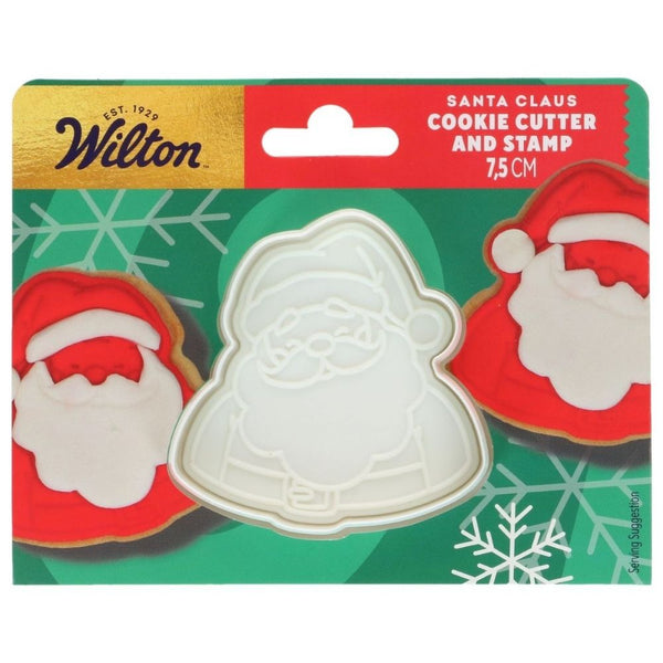 Wilton Santa Claus Cookie Cutter With Stamp 7.5cm