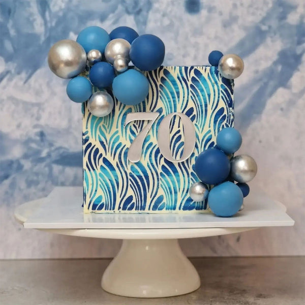 70th Birthday Cube Cake