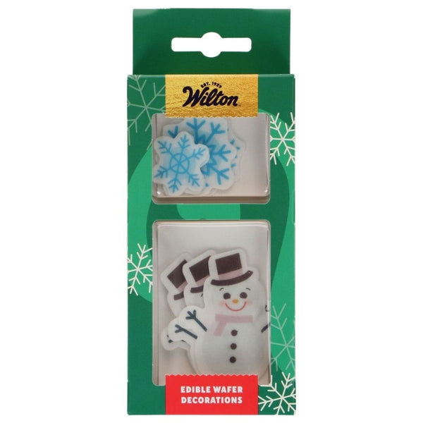 Wilton Snowmen & Snowflakes Edible Wafer Decorations Set of 9