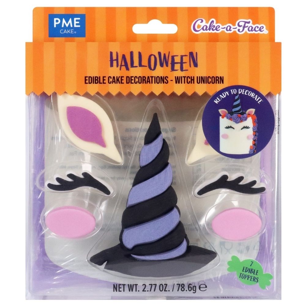 PME Witch Unicorn Halloween Edible Cake Decorations Set of 7