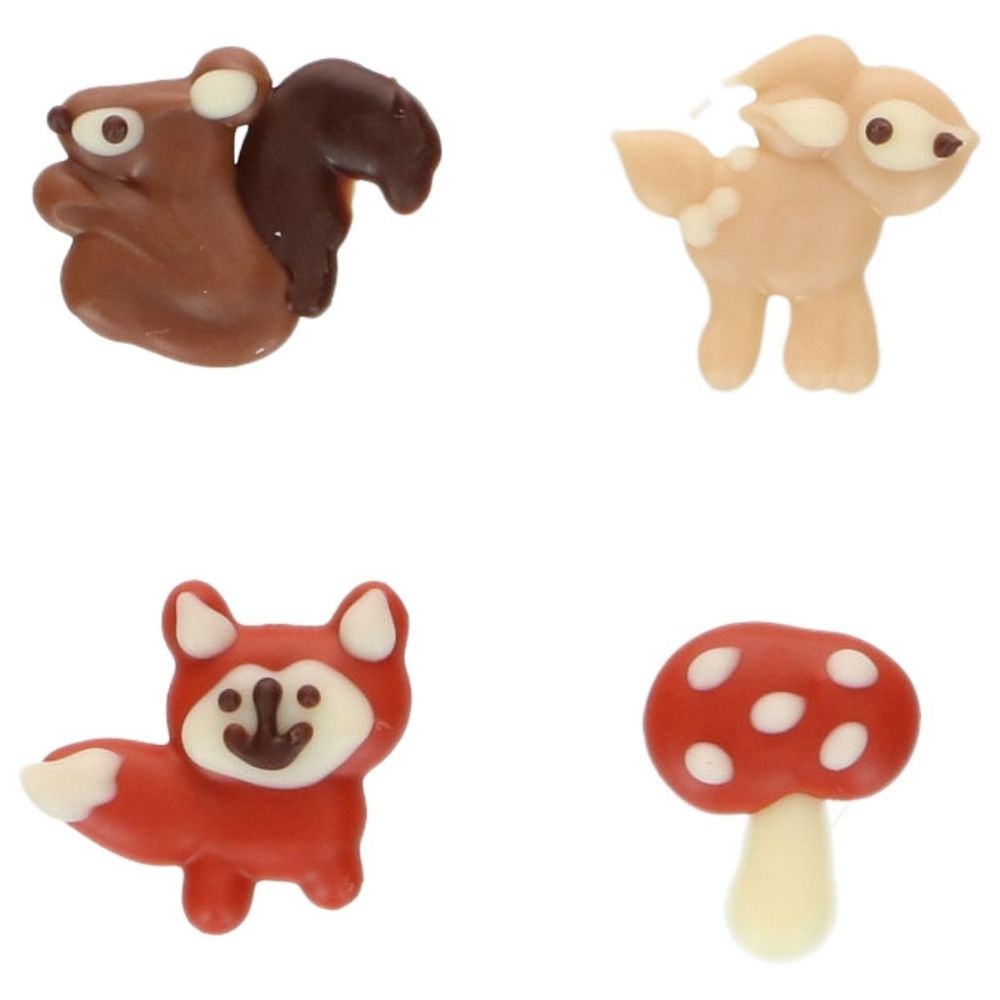FunCakes Fall Animals Chocolate Decorations Set of 8