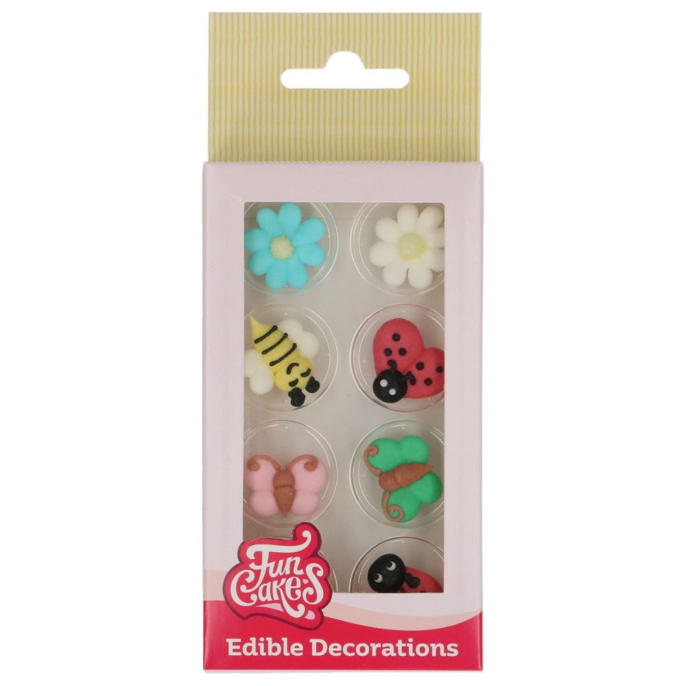 FunCakes Spring Garden Sugar Decorations Set of 8