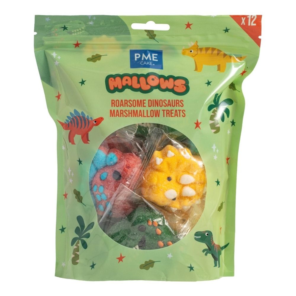 PME Roarsome Dinosaur Marshmallows Pack of 12