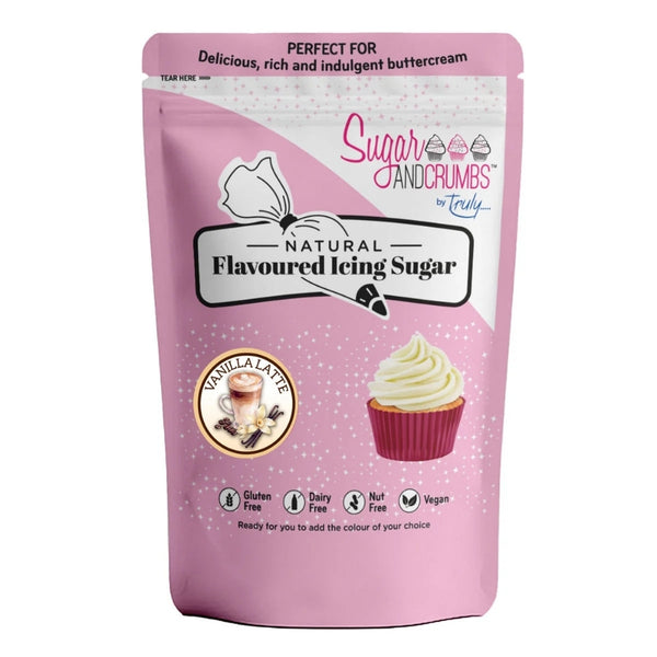 Sugar & Crumbs Vanilla Latte - Natural Flavoured Icing Sugar 500g