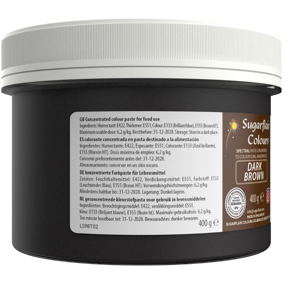 Sugarflair Dark Brown - Spectral Paste Concentrate Food Colouring