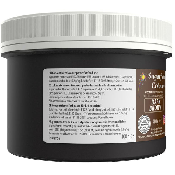 Sugarflair Dark Brown - Spectral Paste Concentrate Food Colouring