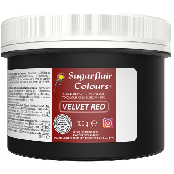 Sugarflair Velvet Red - Spectral Paste Concentrate Food Colouring