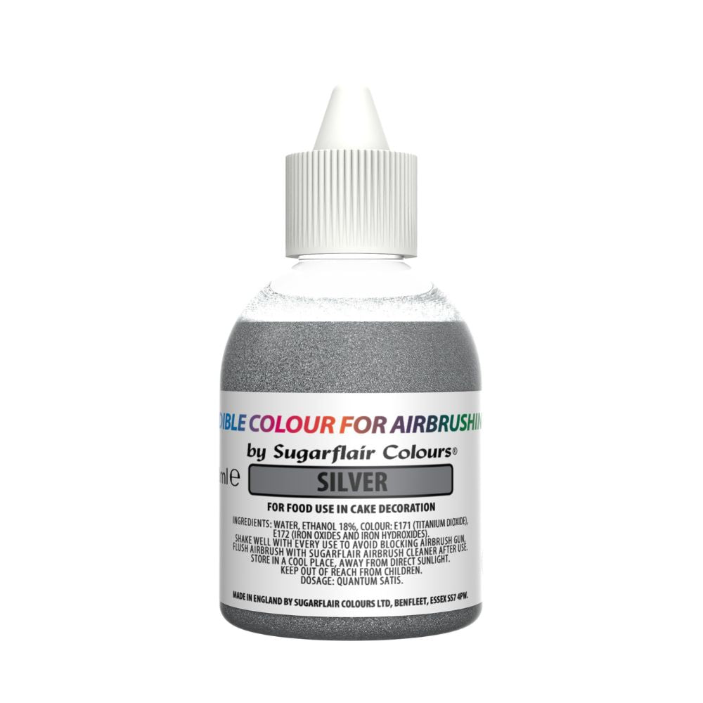 Sugarflair Silver - Airbrush Colour 60ml