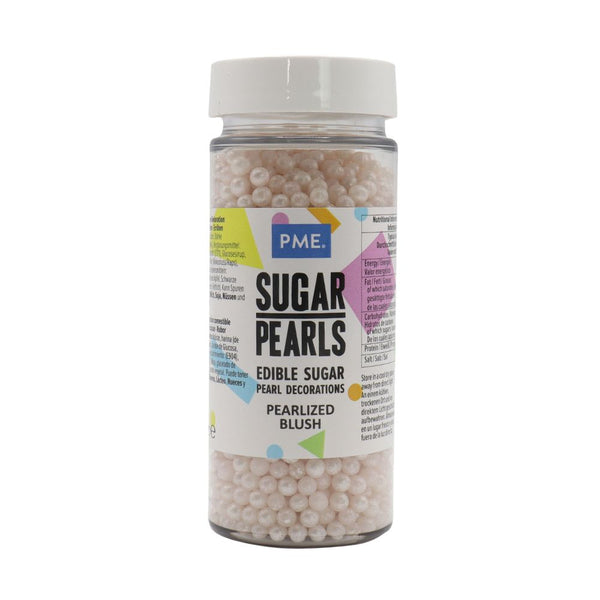 PME Pearlised Blush - 4mm Sugar Pearls 100g