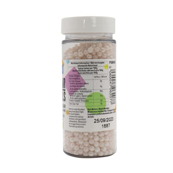 PME Pearlised Blush - 4mm Sugar Pearls 100g