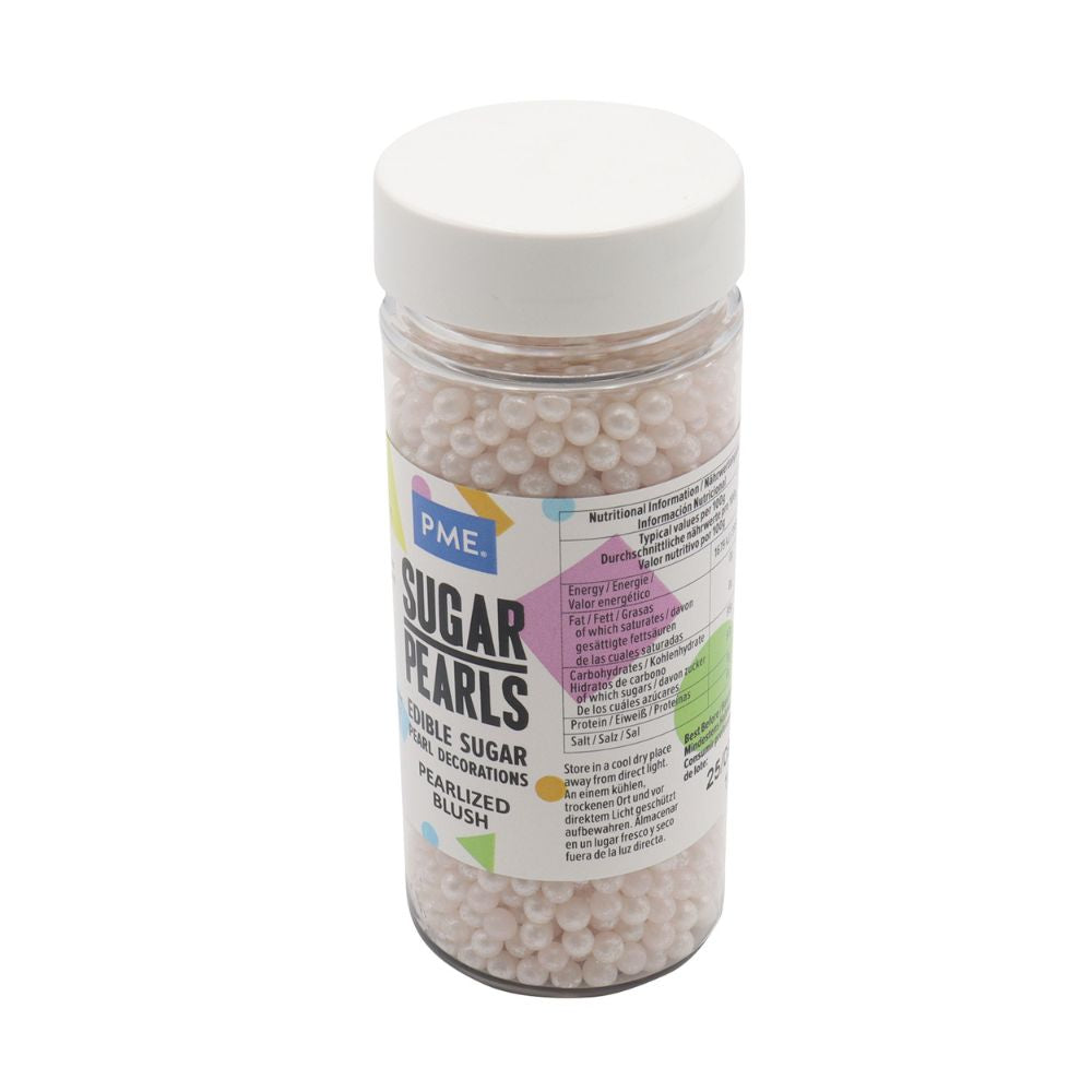 PME Pearlised Blush - 4mm Sugar Pearls 100g