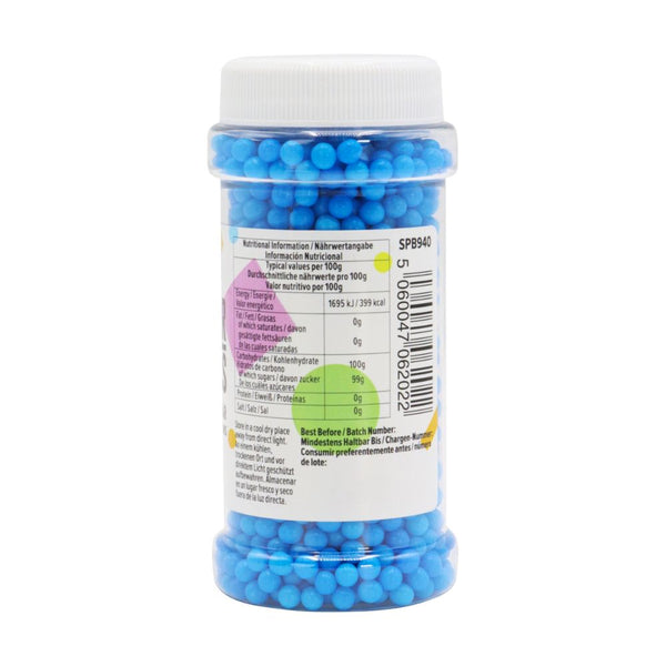 PME Blue - 4mm Sugar Pearls 100g