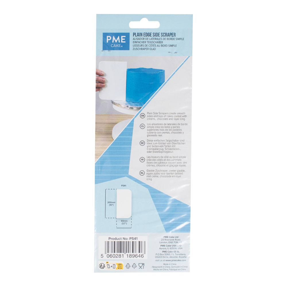 PME 8 Inch Tall Plastic Side Scraper