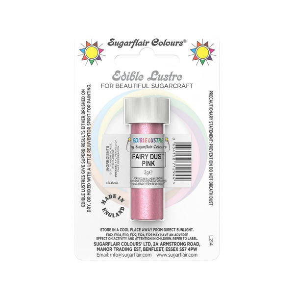 Sugarflair Fairy Dust Pink - Edible Lustre Dust 2g