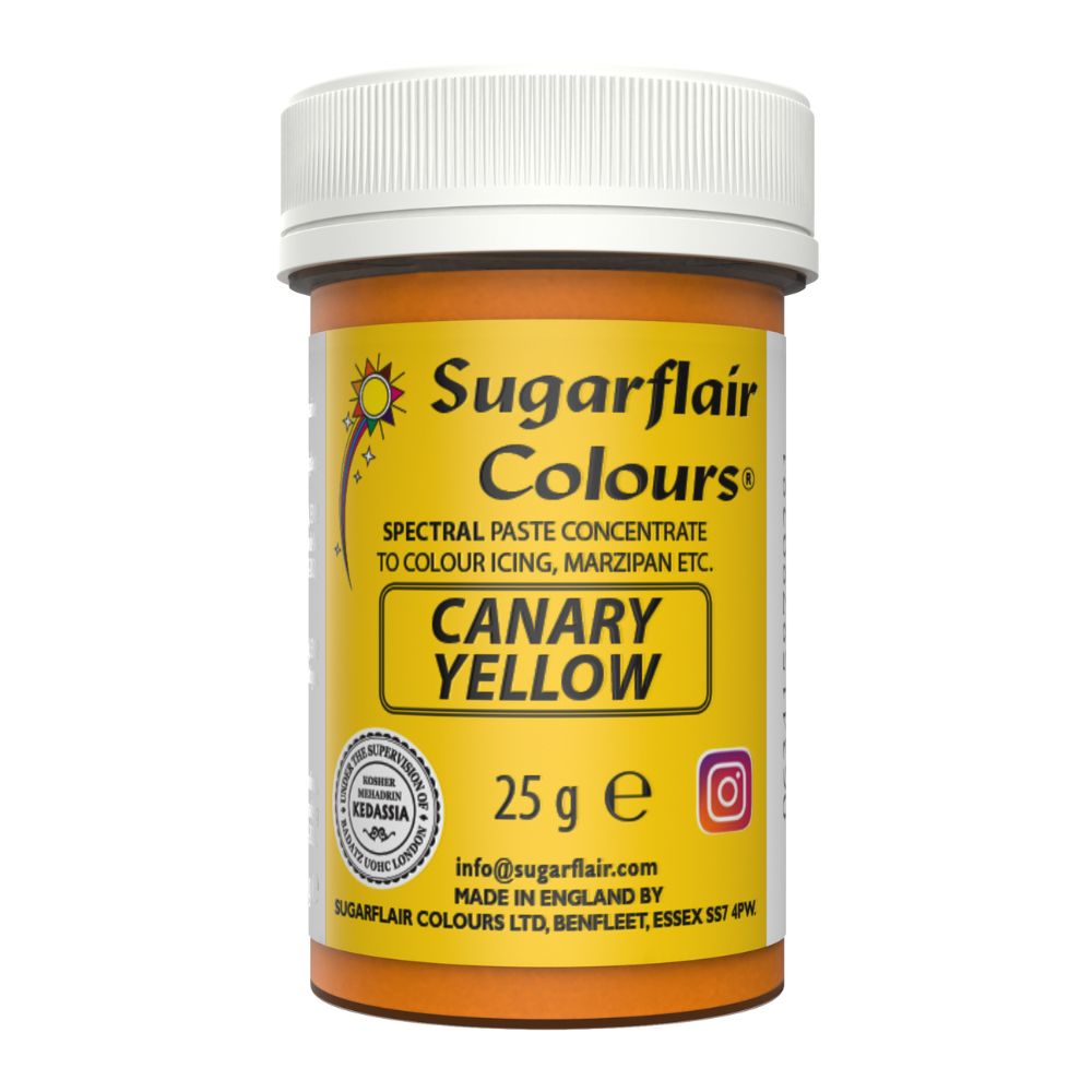 Sugarflair Canary Yellow - Spectral Paste Concentrate Food Colouring 25g