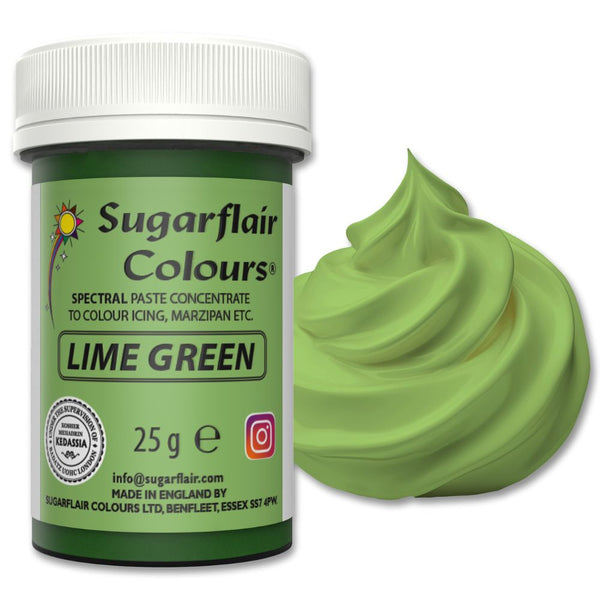 Sugarflair Lime Green - Spectral Paste Concentrate Food Colouring 25g