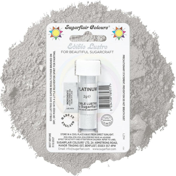 Sugarflair Platinum - Edible Lustre Dust 2g