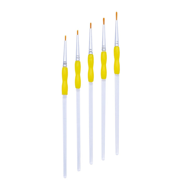 PME Fine Tip Craft Paint Brush Set Of 5