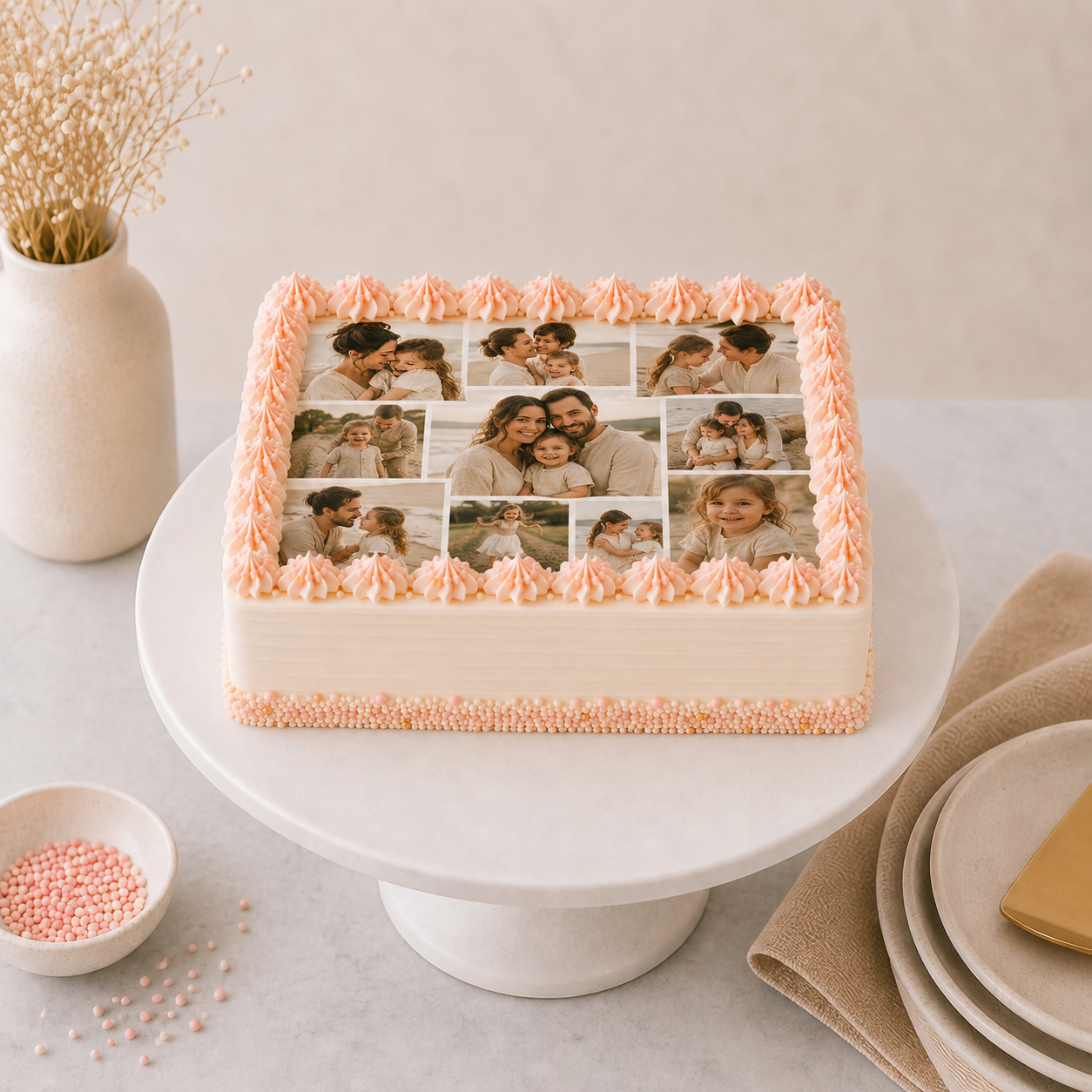 The Cake Decorating Co. A4 Collage Edible Image | Photo Collage Cake ...